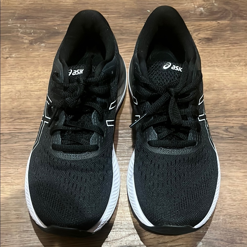Asics Black Athletic Shoes with Cushioned Midsole